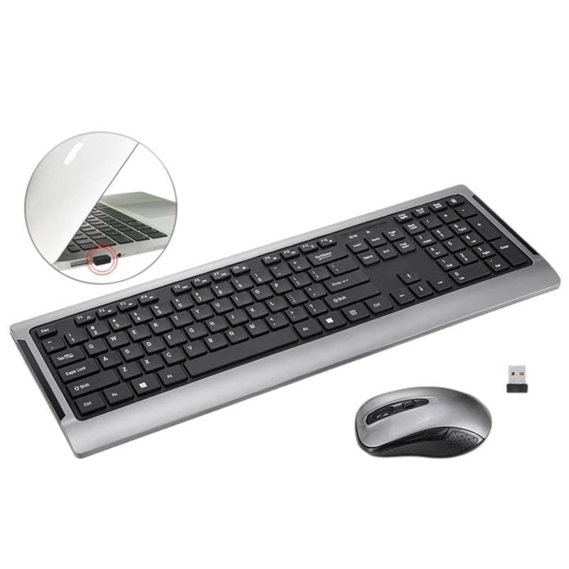 MOUSE INALÁMBRICO TECMASTER TECLADO Y TECLAS PLANAS LD100 - 7