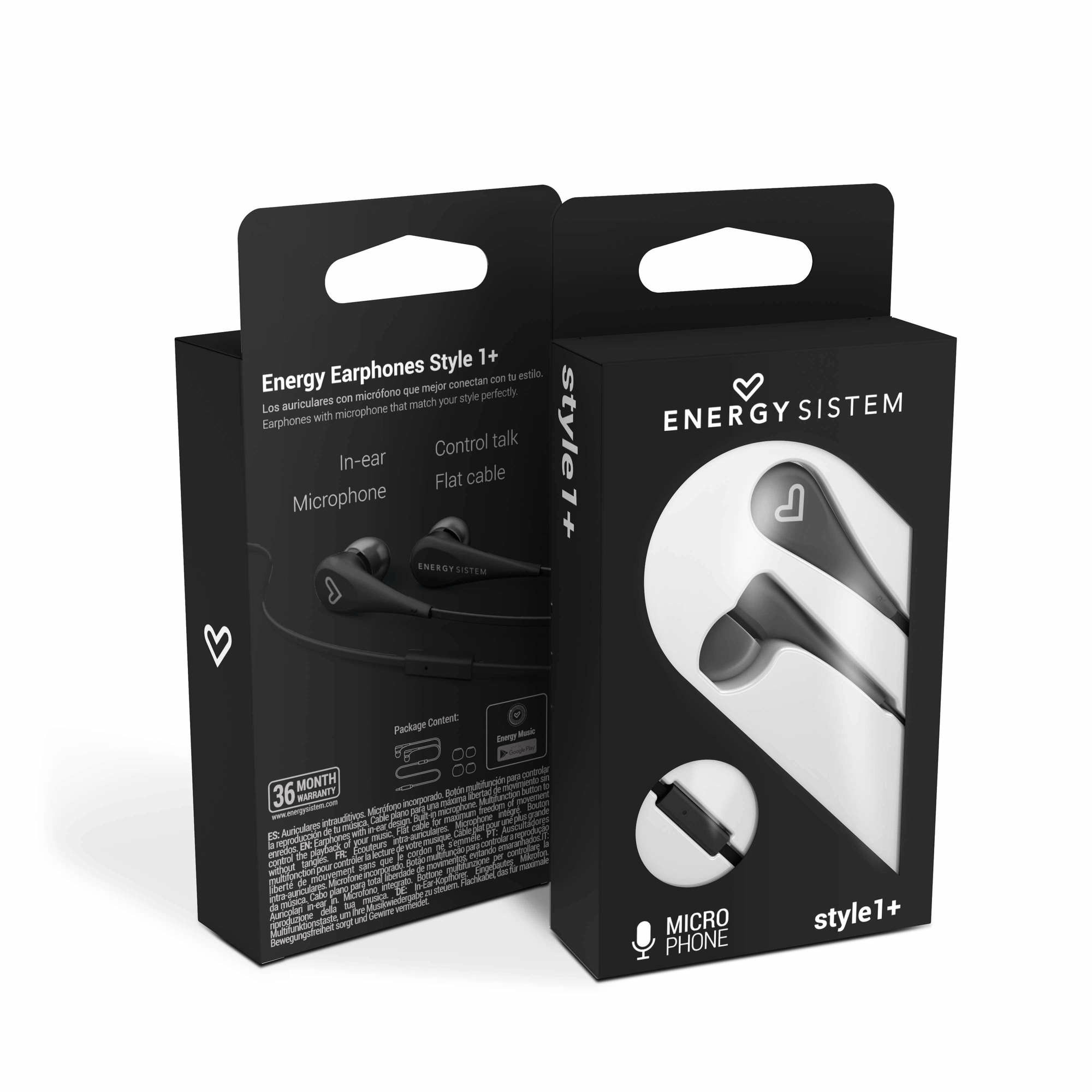 AUDÍFONOS ENERGY SISTEM 445974 EARPHONES STYLE 1+ NEGRO MICRÓFONO - 6