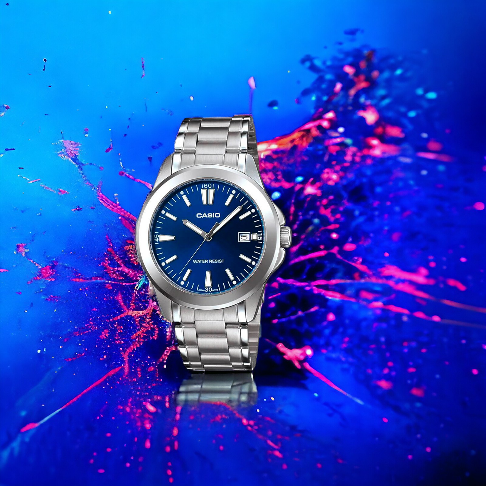 RELOJ CASIO MUJER CUARZO SILVER BLUE LTP1215A2A2DF - 4