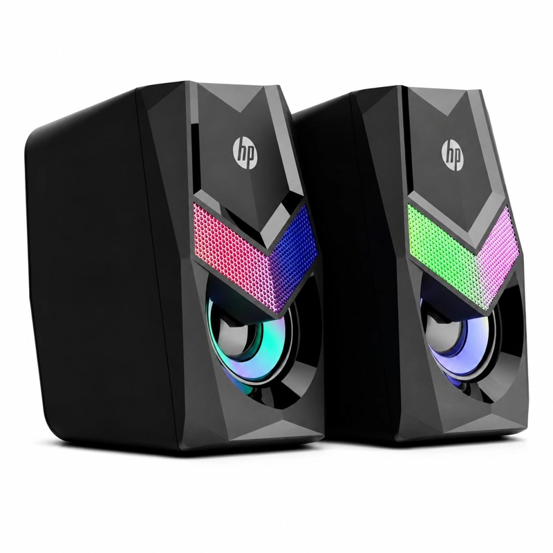 PARLANTE USB HP MULTIMEDIA CON ILUMINACION RGB DHE-6000 - 1