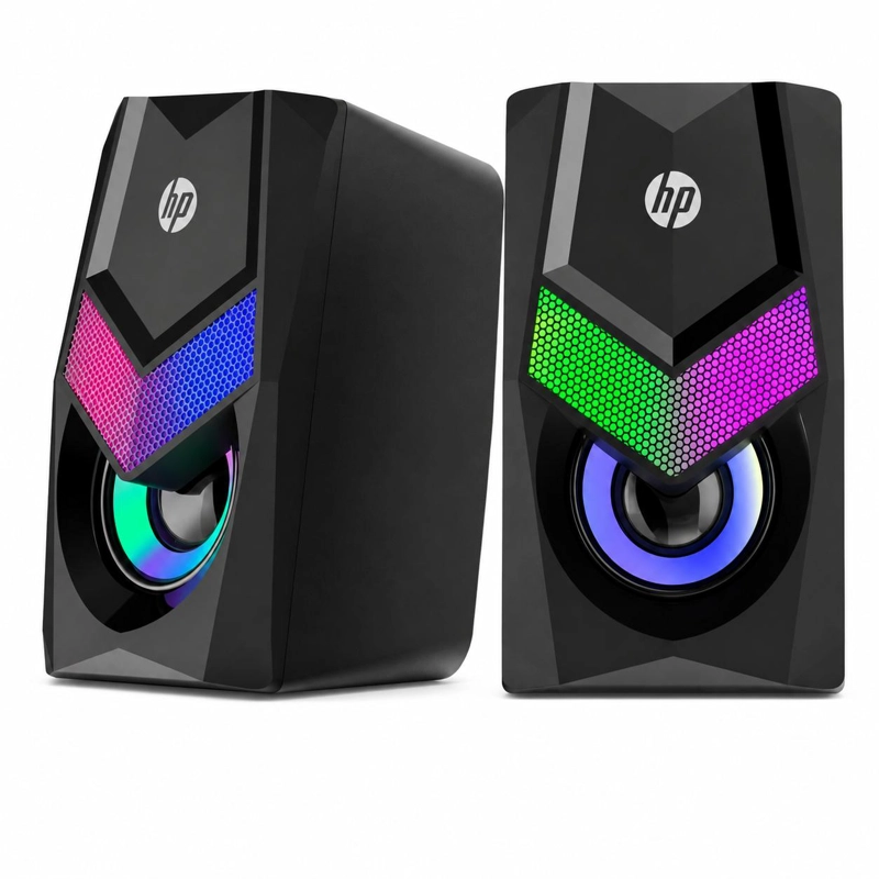 PARLANTE USB HP MULTIMEDIA CON ILUMINACION RGB DHE-6000 - 2