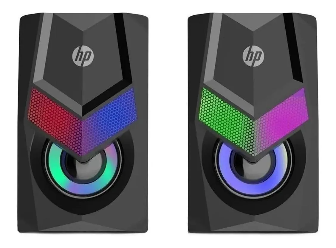 PARLANTE USB HP MULTIMEDIA CON ILUMINACION RGB DHE-6000 - 6