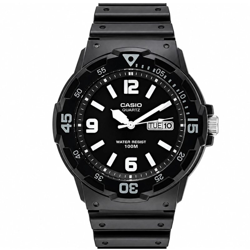 RELOJ CASIO HOMBRE CUARZO MRW200H1B2VDF CLASIC ANALOG BLACK - 1