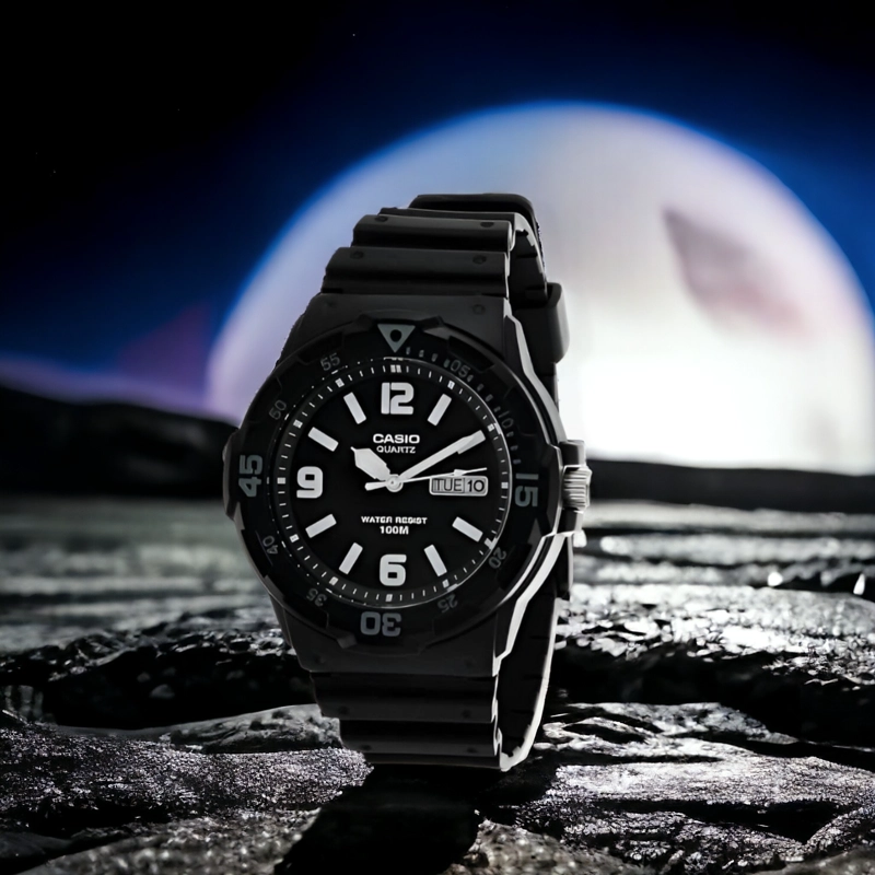 RELOJ CASIO HOMBRE CUARZO MRW200H1B2VDF CLASIC ANALOG BLACK - 4
