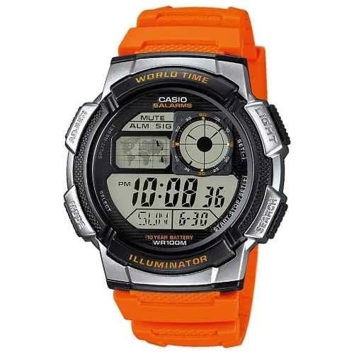 RELOJ CASIO HOMBRE DIGITAL NARANJO AE1000W4BVDF - 1