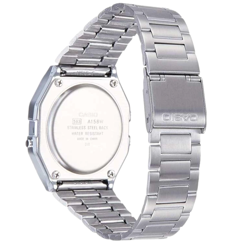 RELOJ CASIO MUJER DIGITAL A158WA1DF CLASSIC SILVER EDITION - 2