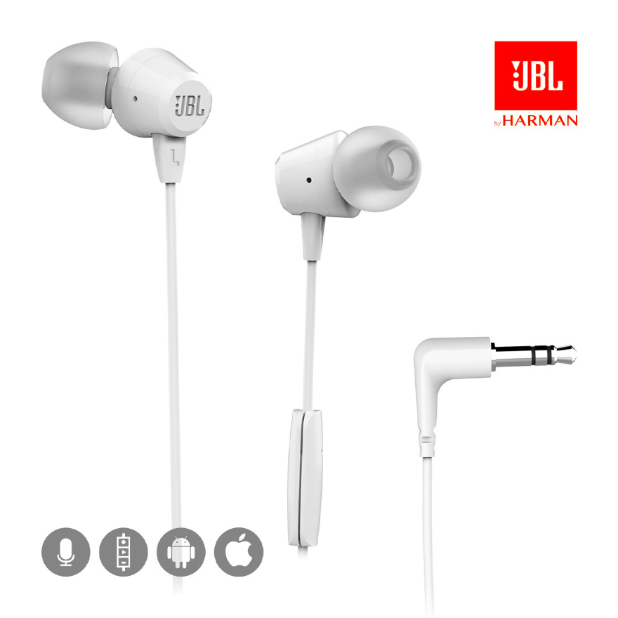 AUDÍFONOS JBL IN EAR MANOS LIBRES C50HI HARMAN BASS BLANCO - 4