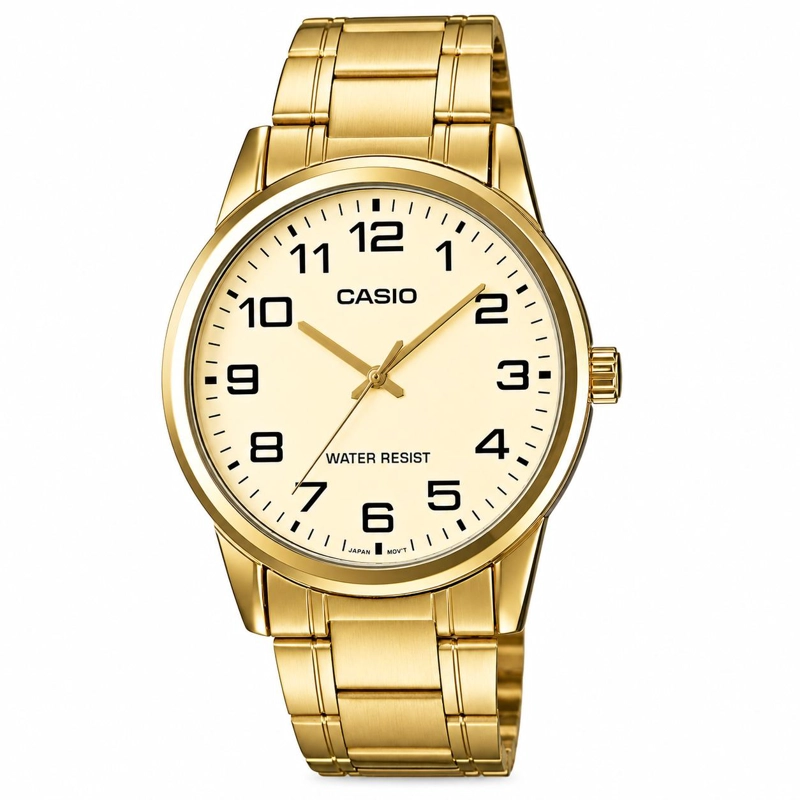 RELOJ CASIO HOMBRE MTPV001G9BUDF GOLD METALICO - 1