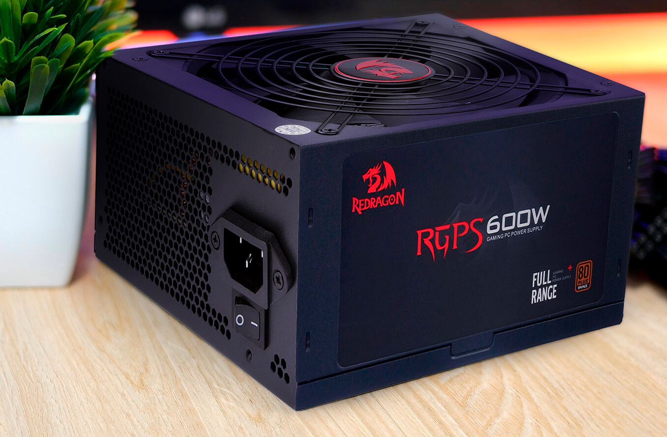 FUENTE DE PODER GAMER REDRAGON 600W 80 PLUS ULTRA ESTABLE - 9
