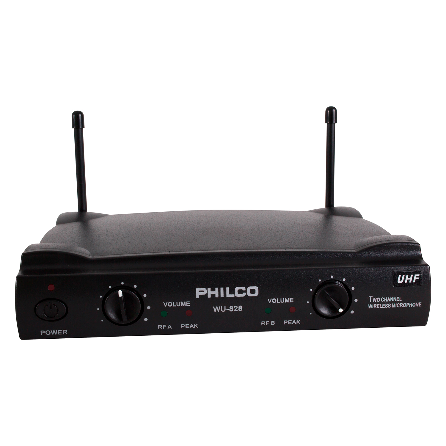 KIT DE MICRÓFONOS PHILCO WU-828 INALÁMBRICOS UHF PROFESIONALES HD - 2