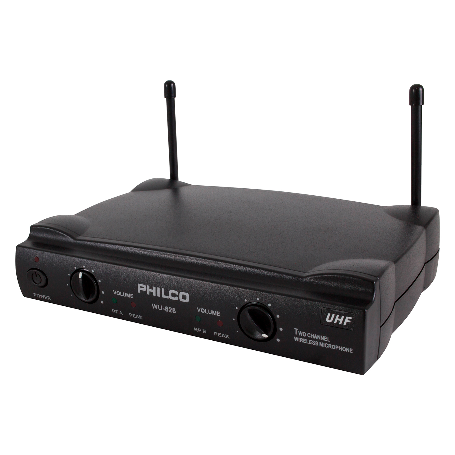 KIT DE MICRÓFONOS PHILCO WU-828 INALÁMBRICOS UHF PROFESIONALES HD - 5