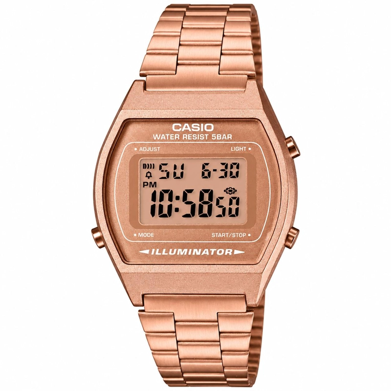 RELOJ CASIO MUJER DIGITAL ORO ROSA B640WC5ADF CLASSIC EDITION - 1