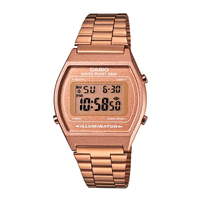 RELOJ CASIO MUJER DIGITAL ORO ROSA B640WC5ADF CLASSIC EDITION - 6