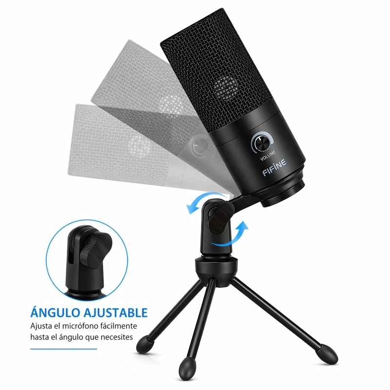 MICRÓFONO FIFINE K669B CONDENSADOR USB MULTIPLATAFORMAS K PRO - 5