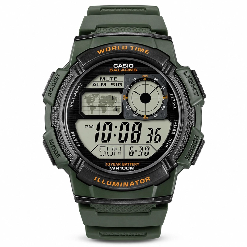 RELOJ CASIO HOMBRE DIGITAL MUSGO AE1000W3AVDF CLASSIC STYLE - 1