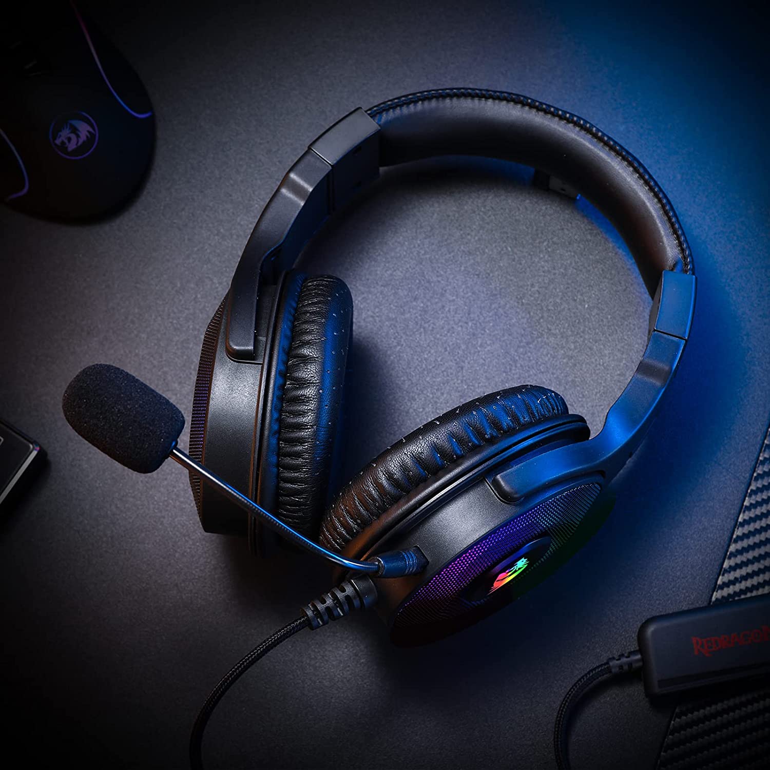 AUDÍFONOS REDRAGON H350RGB USB PANDORA AUDIO 7.1 ENVOLVENTE MULTIPLATAFORMA - 5