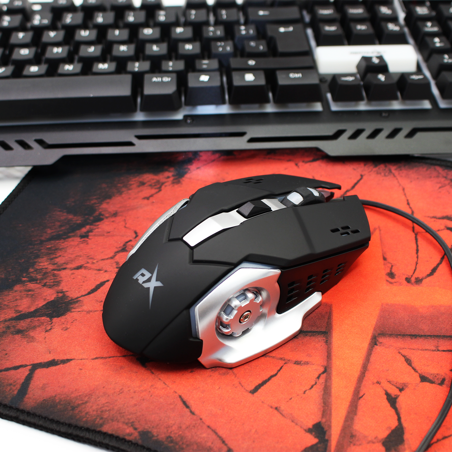 KIT GAMER UNIVERSAL REPTILEX RX0042 4 EN 1 MOUSE TECLADO PAD AUDIFONOS - 3