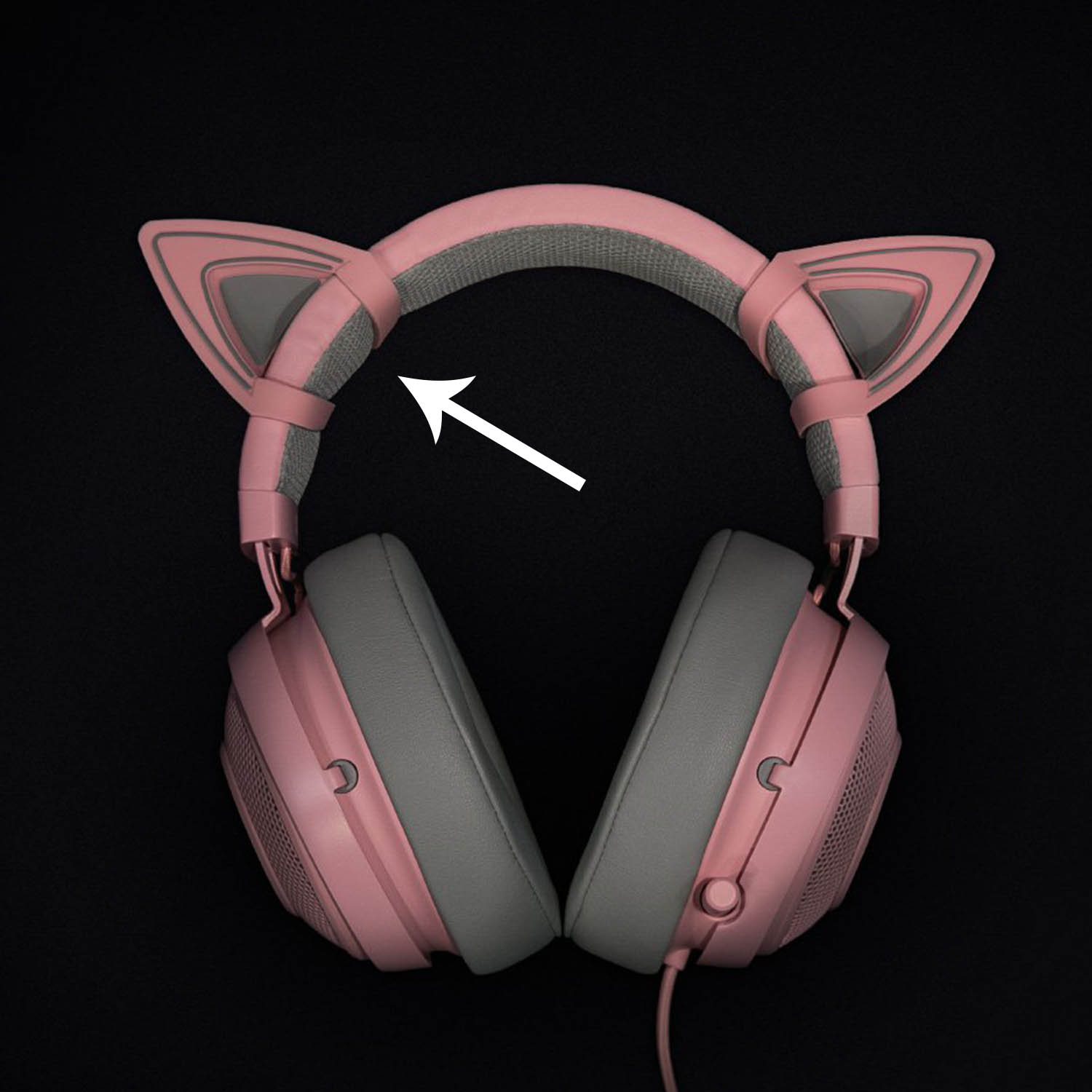 OREJAS KITTY RAZER RC21-01140300-W3M1 PARA AUDIFONOS KRAKEN QUARTZ - 3