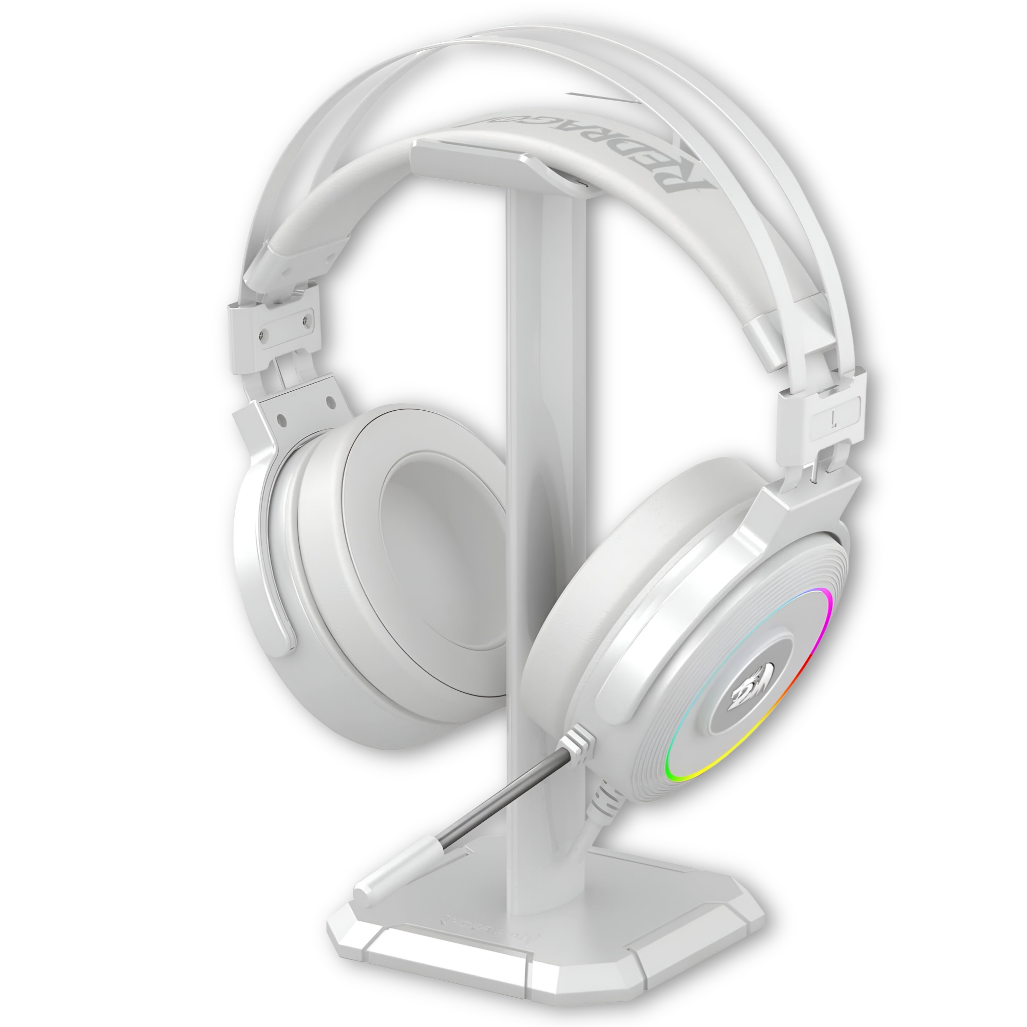 AUDÍFONOS REDRAGON H320W RGB USB LAMIA AUDIO 7.1 BLANCO INCLUYE SOPORTE - 1