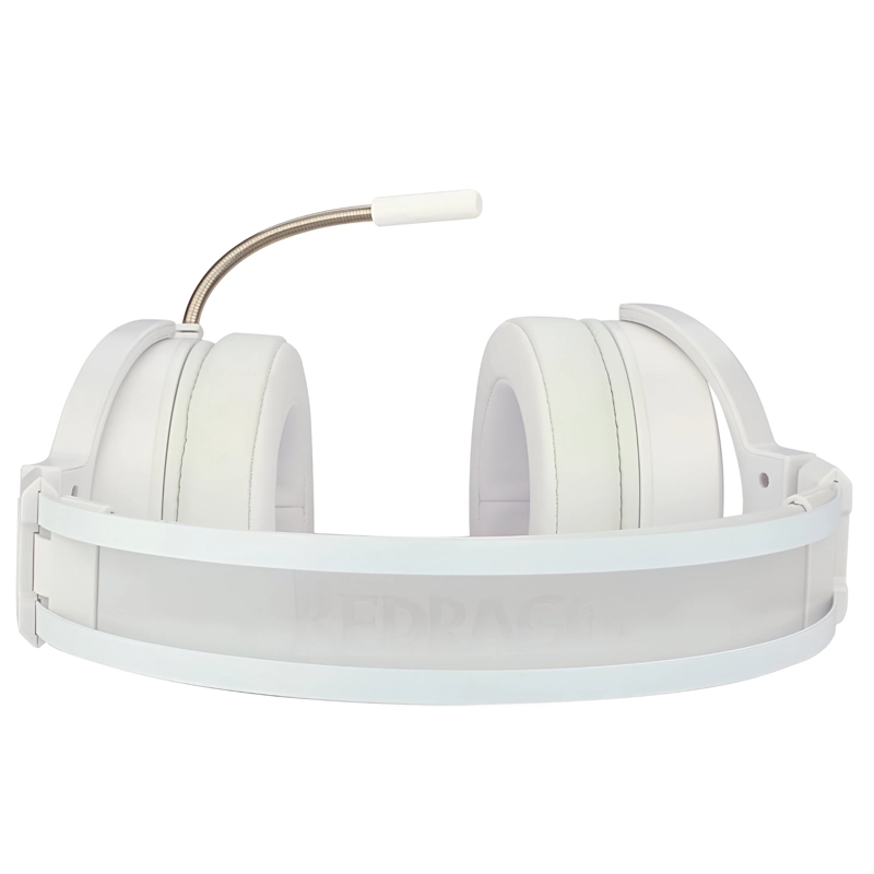 AUDÍFONOS REDRAGON H320W RGB USB LAMIA AUDIO 7.1 BLANCO INCLUYE SOPORTE - 6