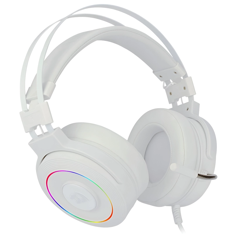 AUDÍFONOS REDRAGON H320W RGB USB LAMIA AUDIO 7.1 BLANCO INCLUYE SOPORTE - 7
