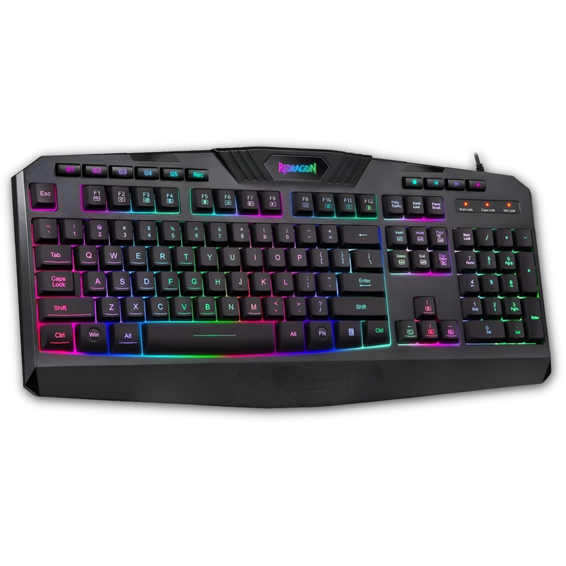 TECLADO GAMER UNIVERSAL REDRAGON K503A-RGB-SP HARPE PRO ANTI-GHOSTING FULL RGB - 1