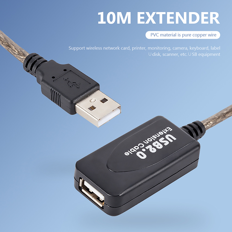 EXTENSIÓN USB 2.0 ACTIVA DE 10METROS REFORZADO 480MBPS GC529 - 5