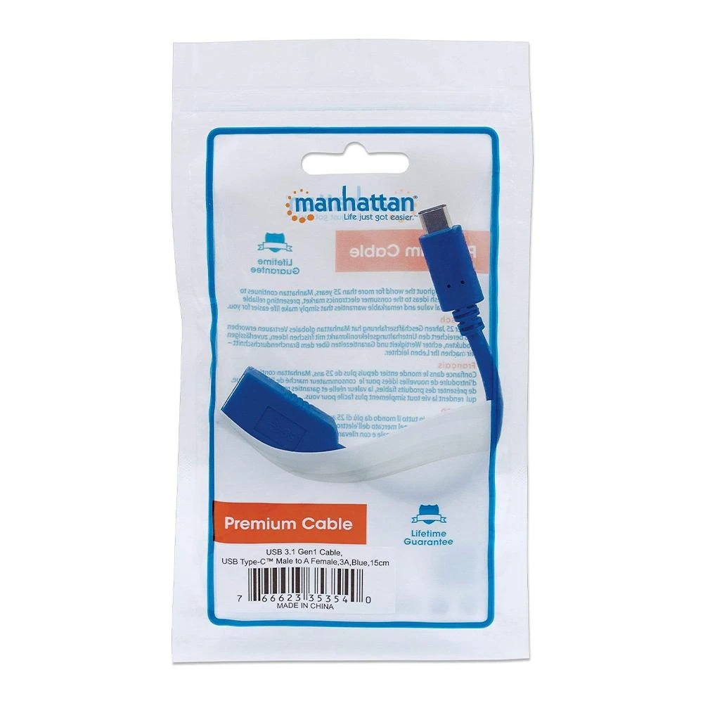 CABLE DE DATOS OTG TIPO C A USB MANHATTAN USB 3.1 PRO 353540 - 2