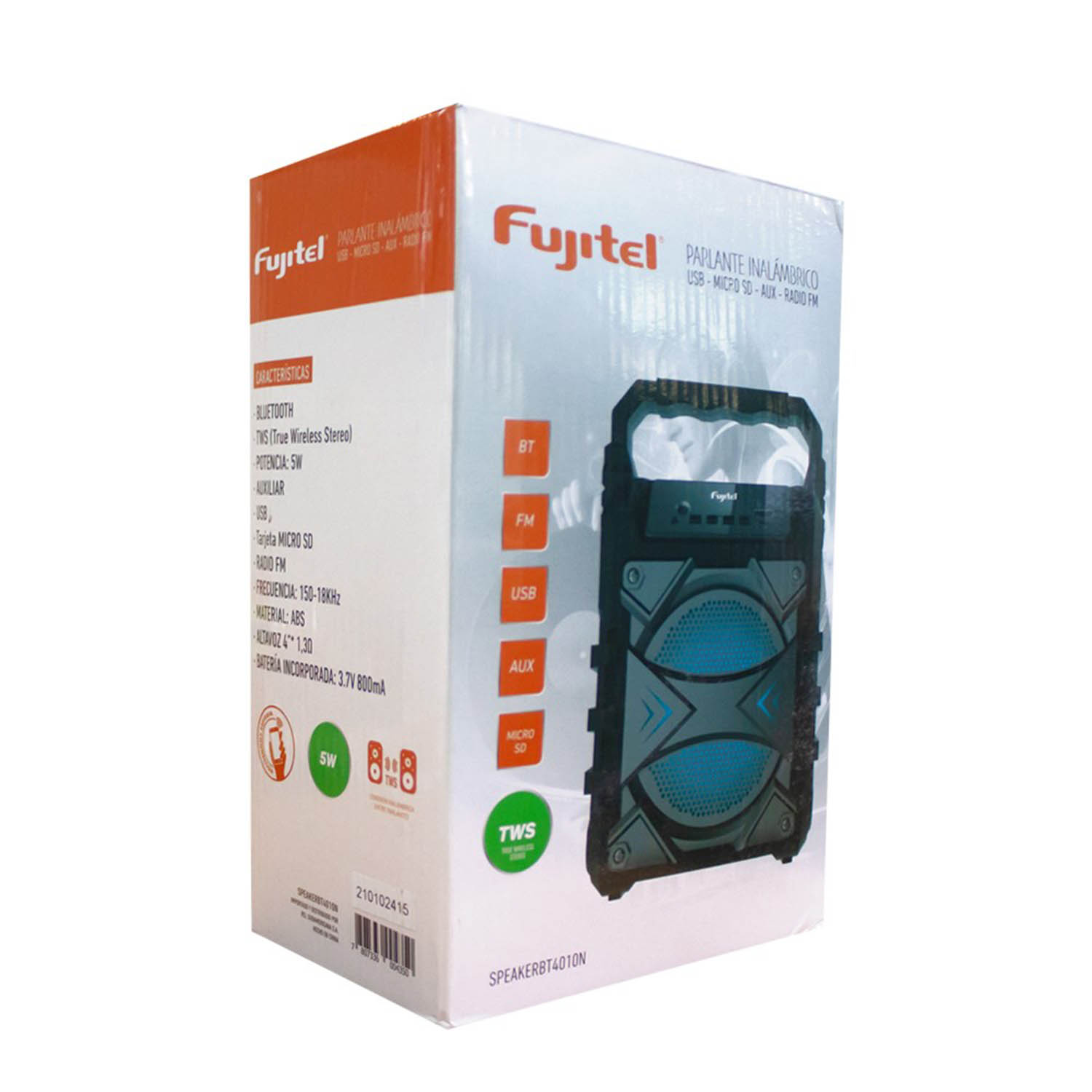 PARLANTE BLUETOOTH FUJITEL 4010N PORTÁTIL RECARGABLE TWS/ 5W/ 4010 - 8