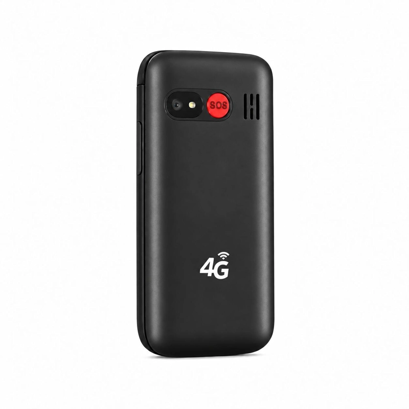 CELULAR ADULTO MAYOR 4G TIPO ALMEJA LIBERADO BOTON SOS NEGRO - 6