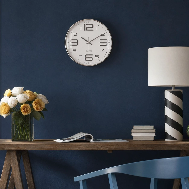 RELOJ DE PARED XL 30CM DE 3 AGUJAS CON MOVIMIENTO DE QUARZO - 6