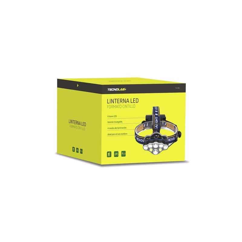 LINTERNA DE CABEZA TECNOLAB TL144 LED CON CINTILLO OUTDOOR PROFESIONAL L304 - 6