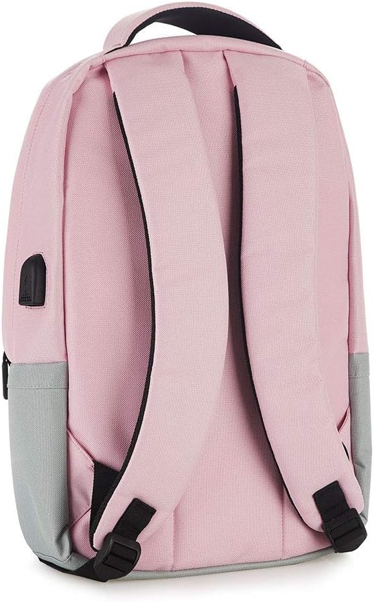 MOCHILA ROSADA PANTONE DE NOTEBOOKS 16” + CABLE DE CARGA USB - 3