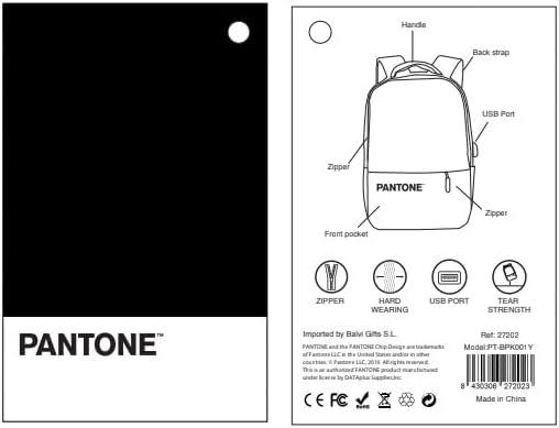 MOCHILA TURQUESA PANTONE DE NOTEBOOKS 16” + CABLE CARGA USB - 5