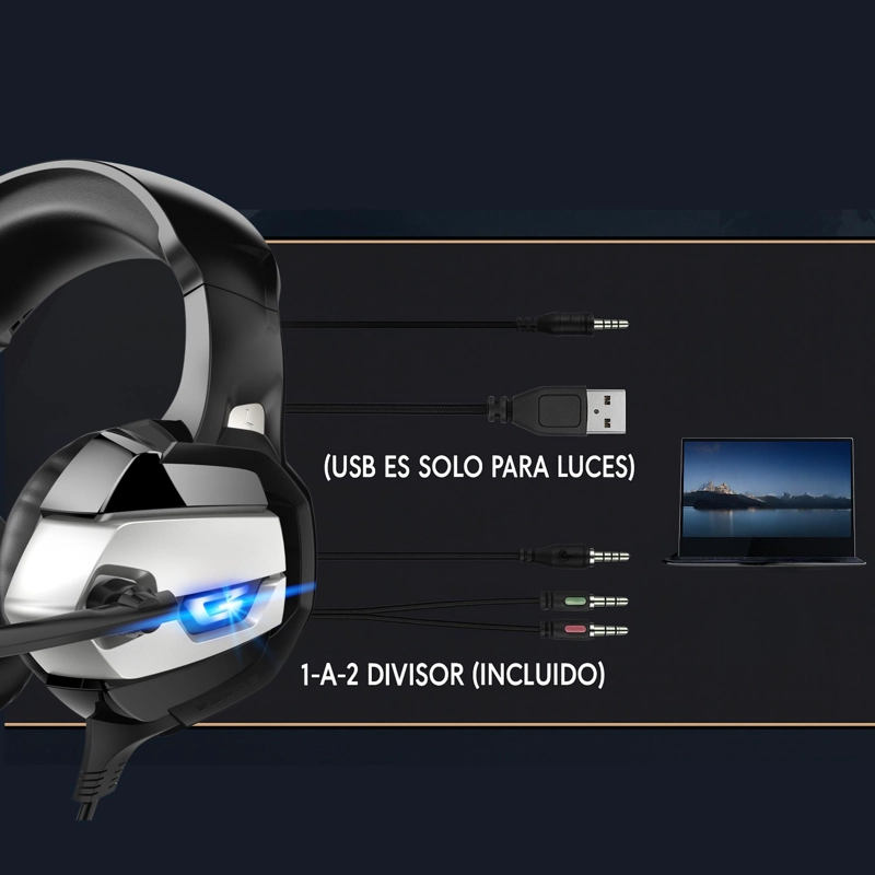 AUDÍFONOS GAMER OEM HEADSET DGX KILLMONGER PC PS4 XBOX SMARTPHONE SWITCH - 9