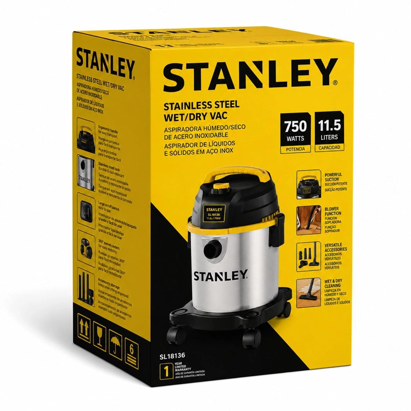 ASPIRADORA STANLEY SL18136 PROFESIONAL INOXIDABLE 11 LITROS - 9