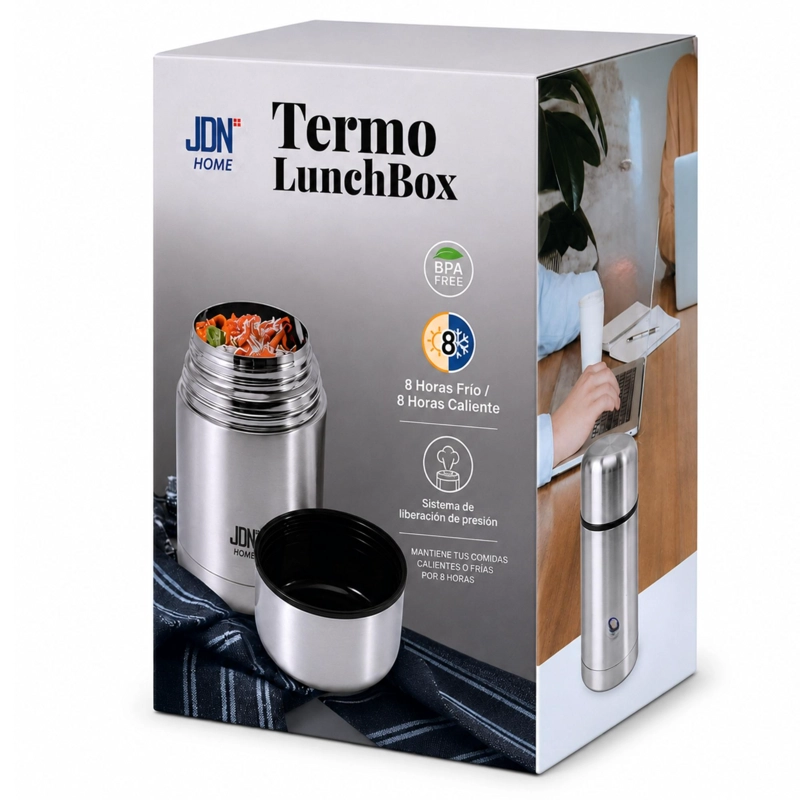 TERMO PREMIUM DE COMIDAS 750CC INOX MULTI PROPOSITO 8H JDN - 8