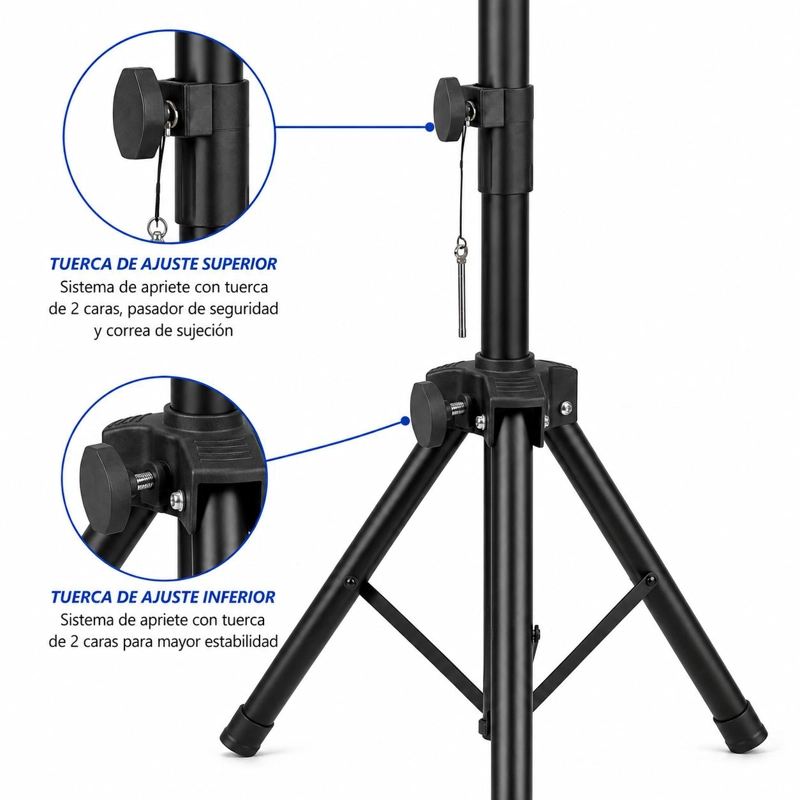 TRÍPODE PARA PARLANTE PHILCO 715BK 1.8M PROFESIONAL ACERO REFORZADO 60KG - 7