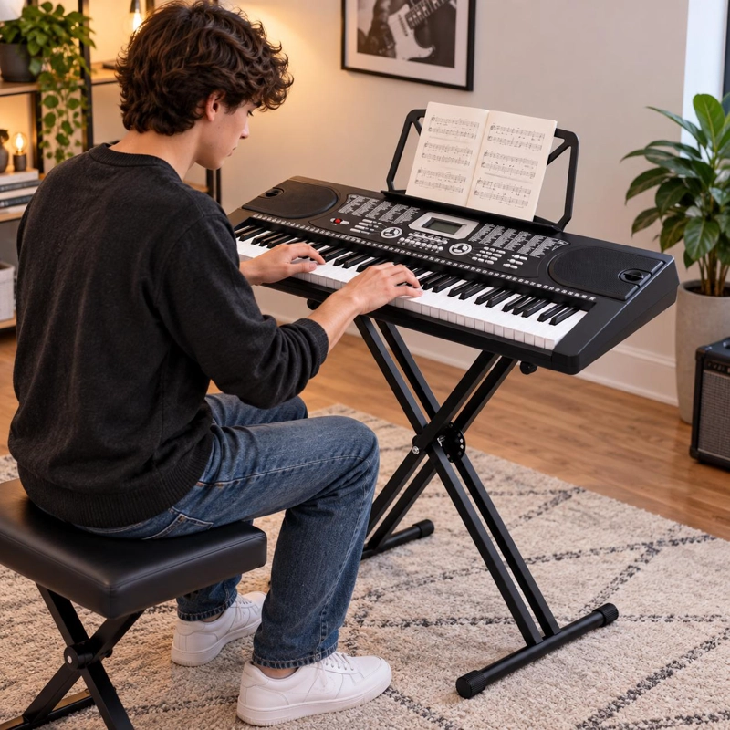 TECLADO MUSICAL DE 61 TECLAS - PIANO ELECTRONICO - 9