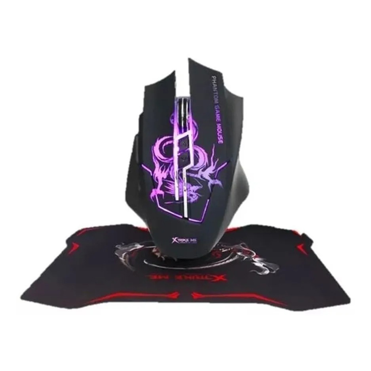 MOUSE XTRIKE ME KIT PAD + GAMER CON ILUMINACIÓN LED RGB GMP-501 - 5