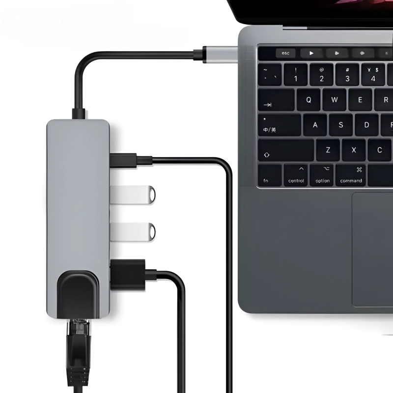 DOCKING STATION TECMASTER TYPE-C 100W + HDMI 4K + ETHERNET + HUB USB 3.0 - 4