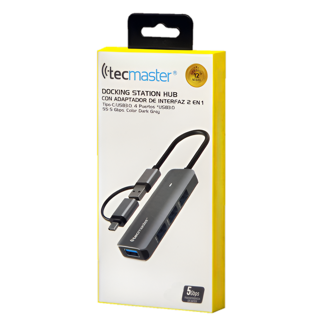 HUB USB 3.0 + ADAPTADOR TYPE-C 5 GBPS TECMASTER TM-100543 - 5