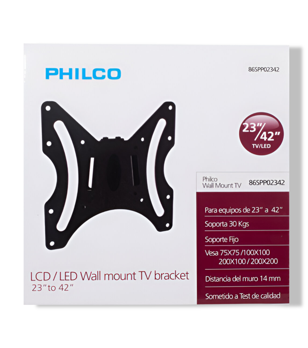 SOPORTE TV PHILCO FIJO 23"A 42"REFORZADO 30 KG MAX 86SPP02342 - 7