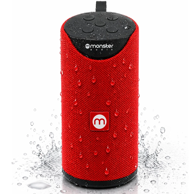 PARLANTE BLUETOOTH MONSTER AUDIO P450 PORTÁTIL WATERPROOF ROJO - 2