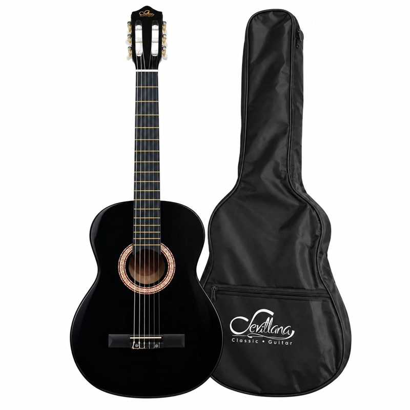 GUITARRA CLASICA SEVILLANA 30” PARA NIÑOS NEGRO + FUNDA 8454 - 1