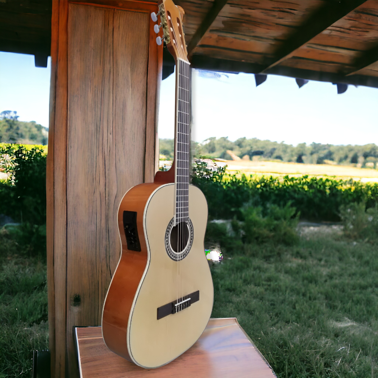 GUITARRA ELECTROACUSTICA SEVILLANA 39” CON ALMA + FUNDA 8941 - 3