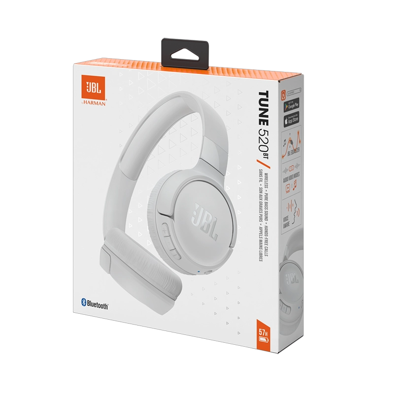 AUDÍFONOS JBL T520BT 57 BLUETOOTHHRS BLANCO - 1