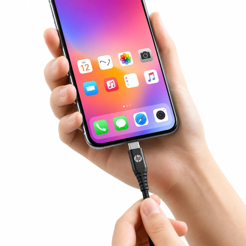 CABLE DE DATOS HP USB A TYPE-C 3A HIGH POWER 2M - 6