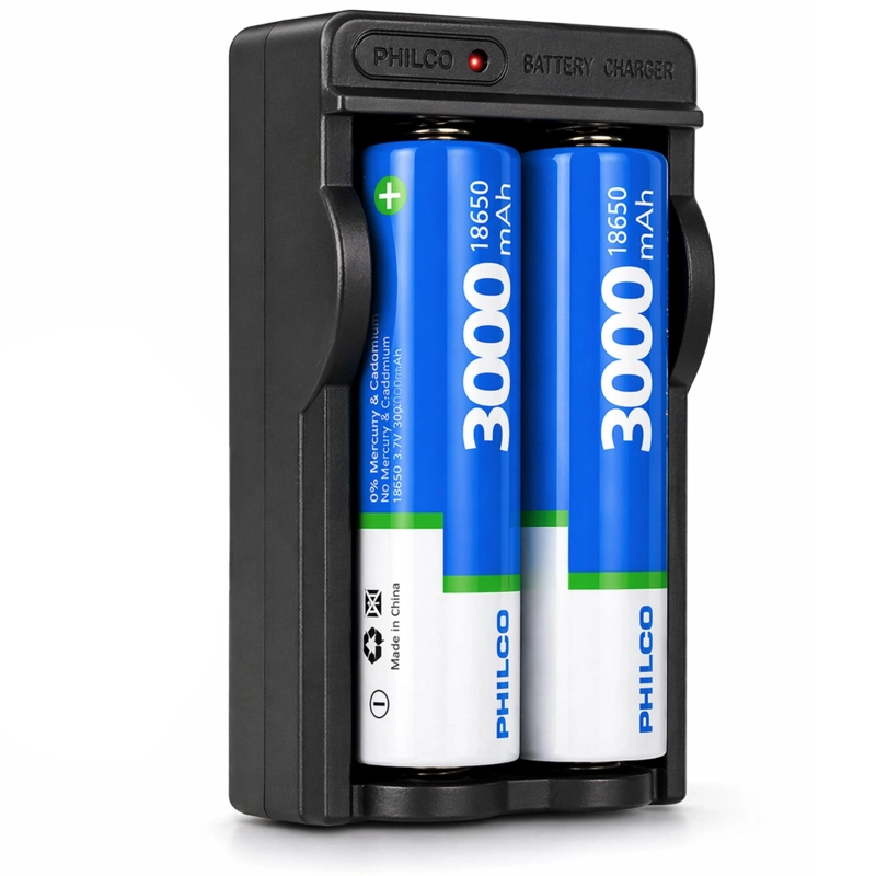 PACK LT15 DE 2 BATERÍAS 18650 3.000 MAH + CARGADOR 220V - 1