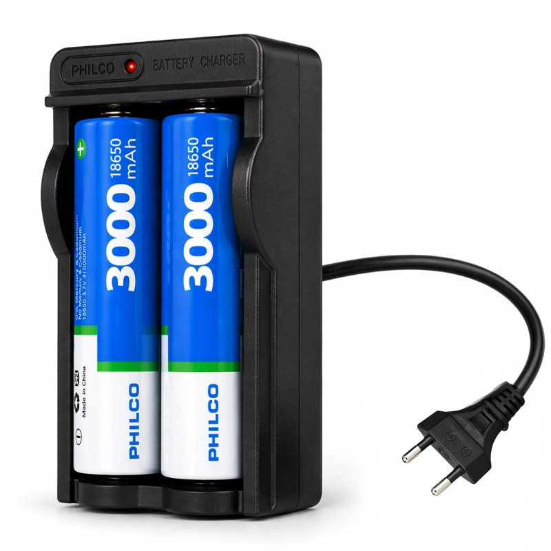 PACK LT15 DE 2 BATERÍAS 18650 3.000 MAH + CARGADOR 220V - 2